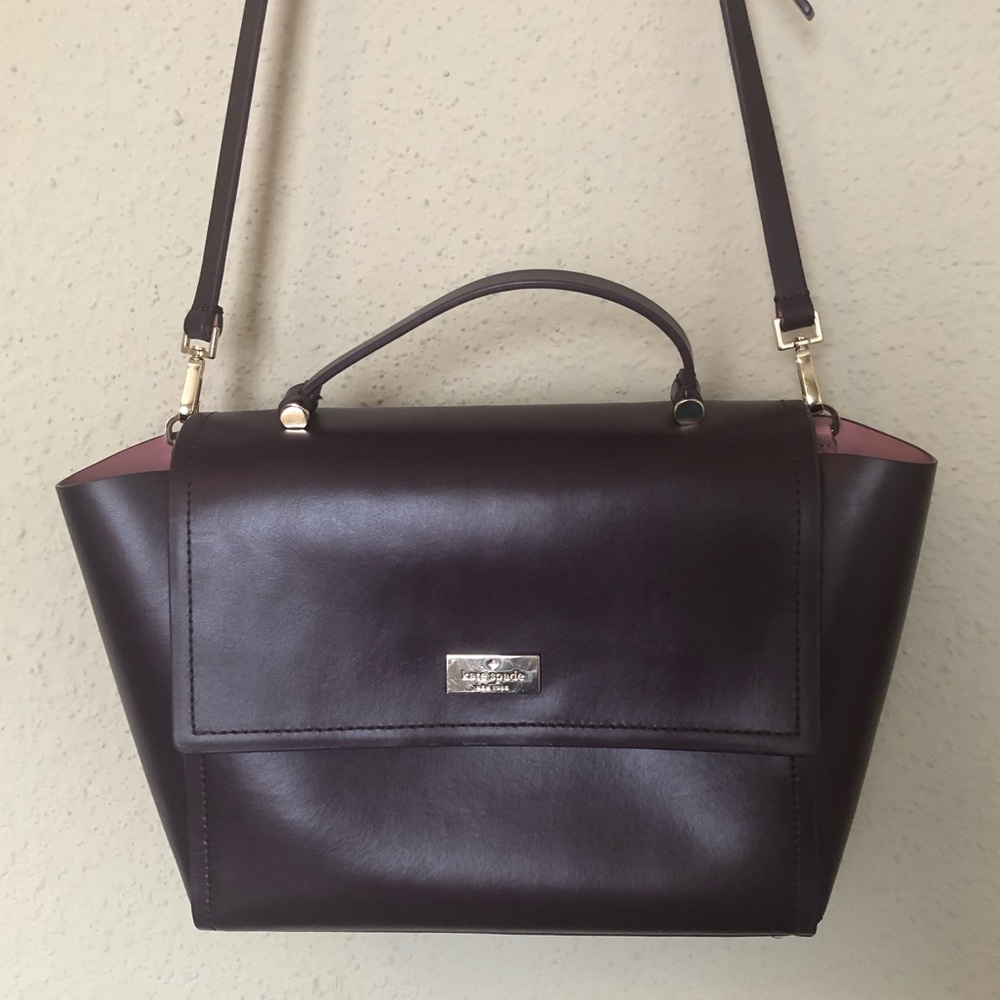 KATE SPADE Dark Purple Trapezoid Bag